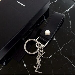 Saint Laurent Cassandra Leather Keyring/ Bag Charm 😍🖤